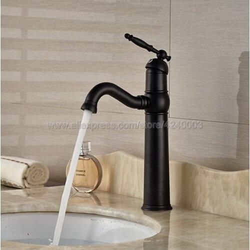 Oil Rubbed Bronze 12" Contemporary Bathroom Vessel Sink Faucet - Single Hole / Handle Knf284