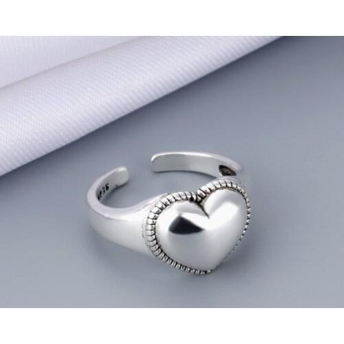 Miuoxion Wholesale Retro Geometric Love Ring Fashion Personality Jewelry For Women Feature Namour Charm Gift All Seasons