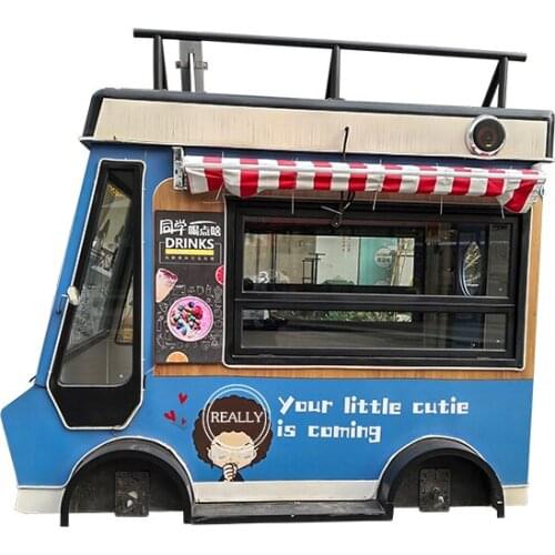 Mobile Street Fast Food Truck Vending Carts Restourant Trailer Vintage Car Van Ice Cream Catering Kiosk for Sale Europe