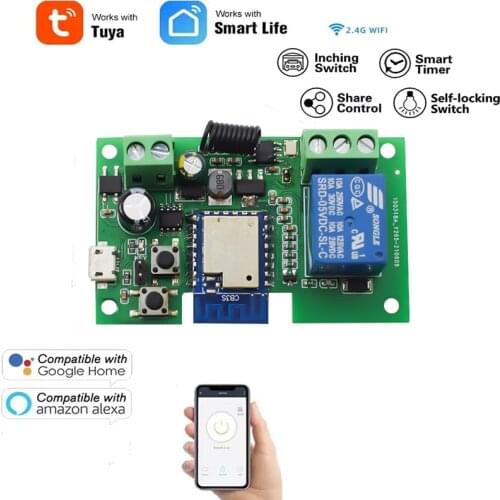 Smart Home Switch Module Ewelink WiFi 4CH 7-32V 85-250V 16A Relay Radio Frequency Remote Control Smart Timer Alexa Google Home