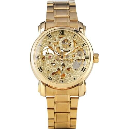 Mens Watch Skeleton Watch Mechanical Wristwatch Hollow Out Automatic self-winding Luminous Functional