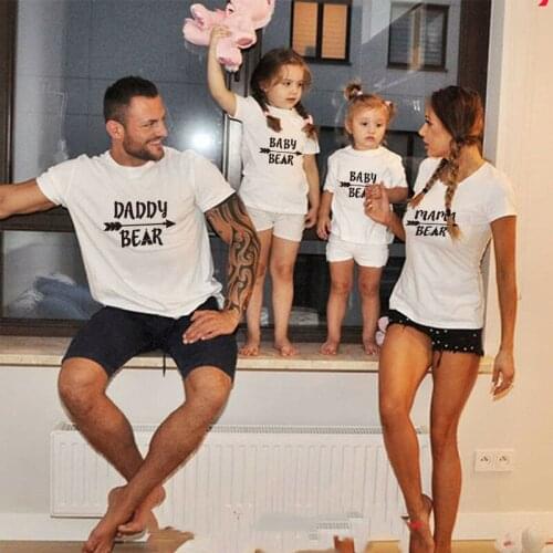 New Family T-shirt Personality Clothes Family Tshirts Mommy And Daughter Son Father Parent-child Wear Summer Short-sleeved