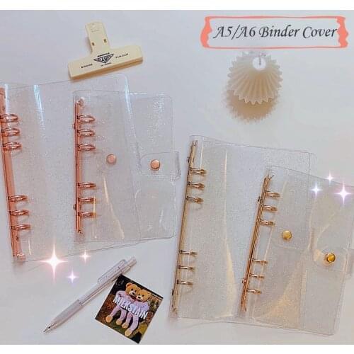 SKYSONIC A5 A6 Binder Notebook Cover God Rose God Loose Leaf Soft Shell Journal Planner Refill Notebooks Office Stationery