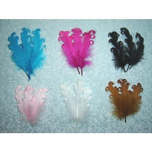 Plumas de colores! 50Pcs/Lot Multicolor Bonereaver Art Curly Goose Feather for Headwear,corsage, clothing accessories