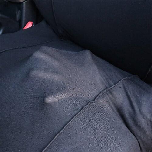 Breathable Cloth Full Set Car Seat Covers, Black- Fit Most Car, Truck, SUV, Van