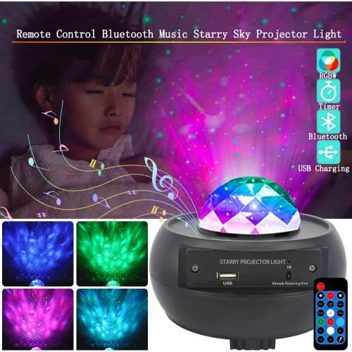 Starry Sky Projektor Galaxy Projector Night Light Ocean Lampada Music Bluetooth LED Lamp Bedroom Room Decor Veilleuse RGB Gift
