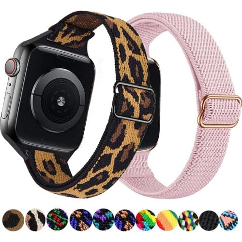 Strap for apple watch band 44mm 40mm 42mm 38mm Nylon Solo loop watchband wristband correa bracelet for iwatch series 6 SE 5 4 3