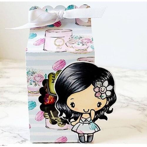 Smile Girl Flower Transparent Stamp Clear Stamps for DIY Scrapbooking Photo Album Paper Cards Decorative Crafts Supplies 3*4 in