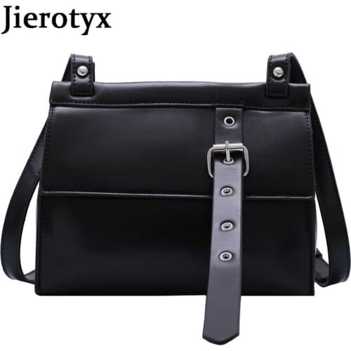 JIEROTYX Luxury Handbags Women Bags PU Leather Messenger Bags Solid Color Shoulder Crossbody Bags For Women 2020 Sac A Main