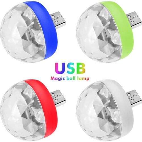 Mini USB LED Disco DJ Stage Light Portable Family Party Ball Colorful Light Bar Club Stage Effect Lamp Mobile Phone Lightings