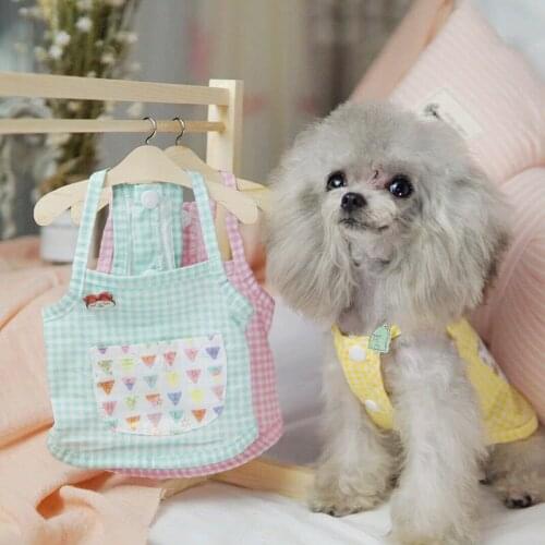 Thin Cotton Plaid Camisolepet Apparel Accessories Dog Clothes For Spring And Summer Wholesale