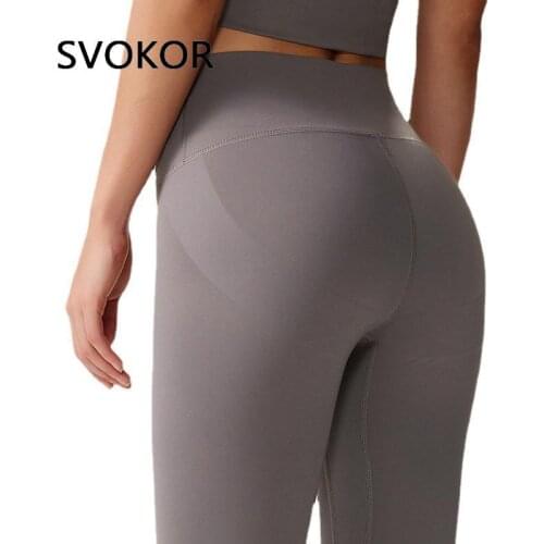 SVOKOR Seamless Bubble Butt Leggings Women High Waist Sexy Peach Hip Legging Push Up Sport Activewear Gym Womens Pants Black