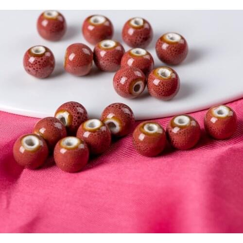 10# 40pcs China Ceramic Beads Not Hama Not Glass Porcelain Bead For Jewelry Making 10mm Beads #A309A