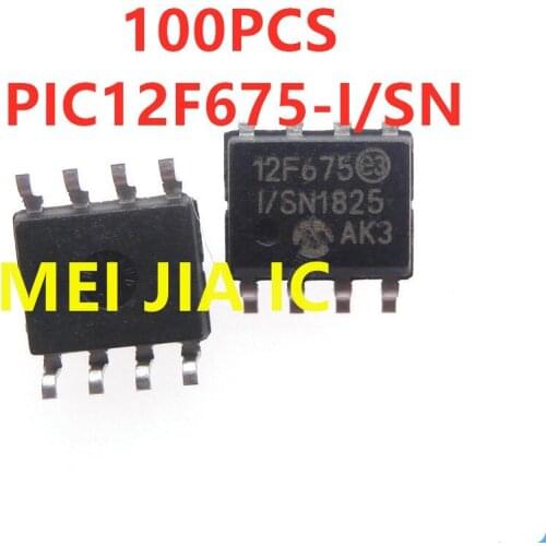 50PCS 100PCS PIC12F675-I/SN PIC12F675 12F675 SOP8