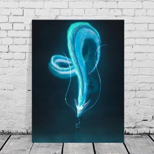 5D diy diamond painting Haku Chihiro Spirited Away animation full diamond inlaid Hayao Miyazaki cross stitch kit home decoration