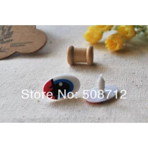 Free Ship!!Red&Blue safety eyes Super light clay jewelry material/accessories/animal doll toy doll eyes 20x14mm cartoon eyes