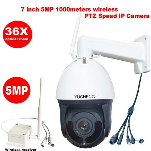 1000 meters wireless 7 inch 36X ZOOM 200M IR Auto Humanoid tracking SONY IMX335 5MP WIFI PTZ Speed Dome IP Camera Surveillance