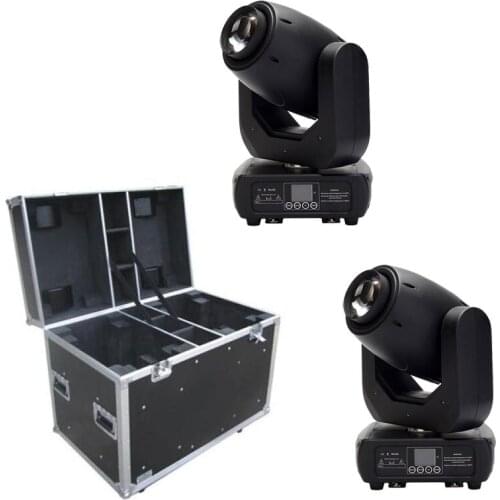 2 pieces) Flight Case Packing 150W High Output Moving Head LED Spot Light Professional DJ Gobo Effect Spot Stage Lighting