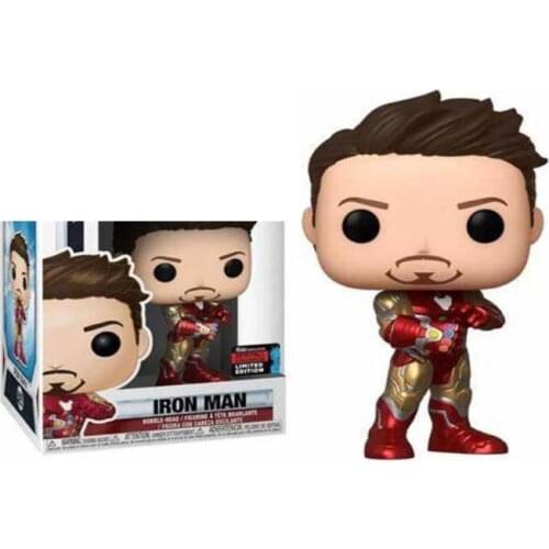 FUNKO Marvel Avengers 4 Endgame Tony Stark Iron Man #529 & QUAKE Action Toy Figure Collectible Model Toys for Children Xmas Gift