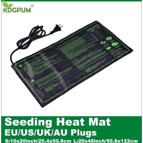 EU/US/UK/AU Plug Seedling Heat Mat Plant Seed Germination Propagation Clone Starter Pad Waterproof Garden Supplies Greenhouse