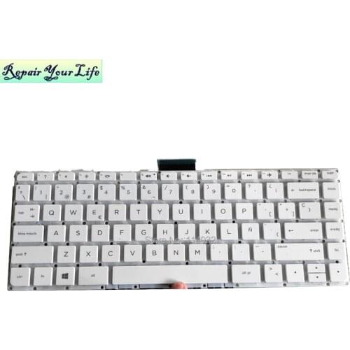 Spanish Replacement Keyboards for HP STREAM 14-CB 14-CB011WM CB003 AX001 TPN-Q183 SP ES keyboard White 901658-001 NSK-CX3SQ new