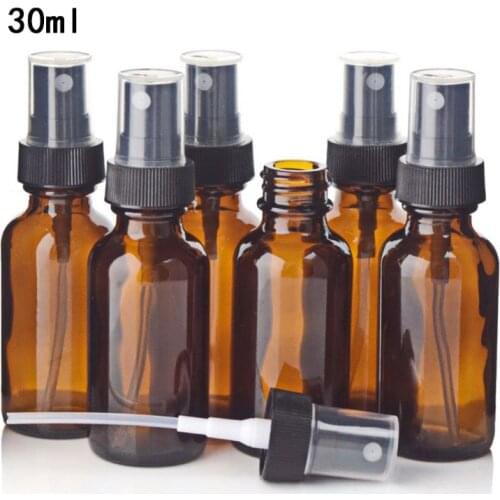 Kenrtuers Spray Bottle Empty Amber Glass Water Sprayer Refillable Atomiser Container for Essential Oils
