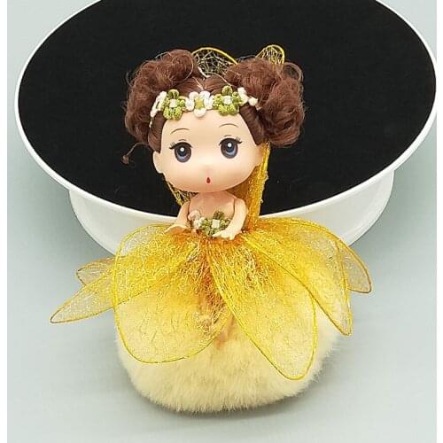 MIARA.L new rabbit hair bulb beautiful faery bags hang lace fairy princess dress car pendant for wholesale