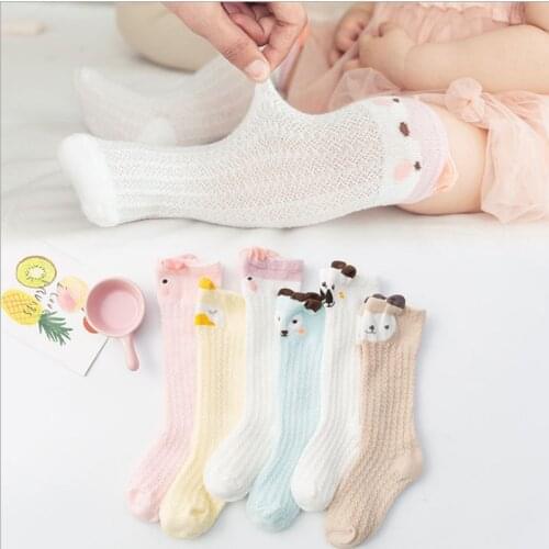 Cartoon Cute Kids Cotton Socks Bear Animal Baby Cotton Socks Knee High Long Leg Warmers Socks Boy Girl Children Socks 0-3 Years