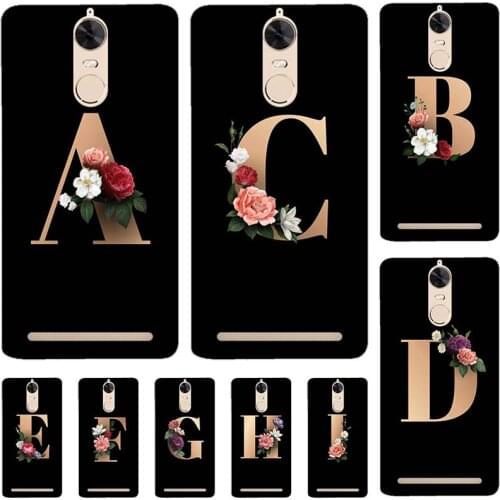 For Lenovo Vibe K5 Note A7020 K52t38 A7020a40 A7020a48 5.5" Case Cute Lovely Cartoon Flowers Black Letters Soft TPU Cover