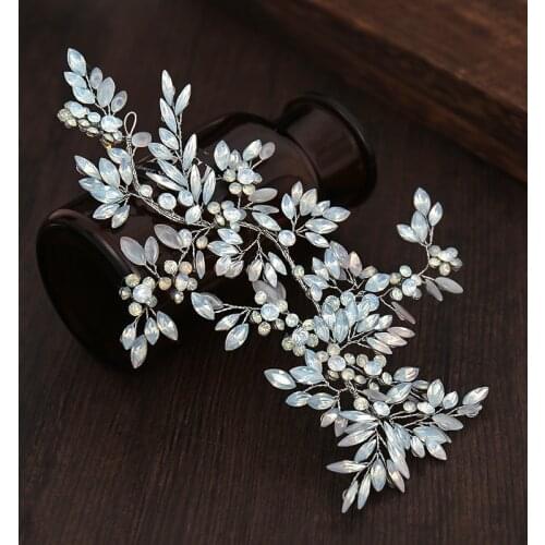 New Silver Color Wedding Headbands Mike Crystal Tiaras Hairband Headpieces Bridal Hair Accessories Women Jewelry Party Handmade