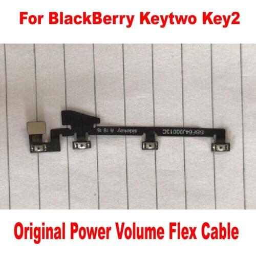 Original Power On Off Switch Volume Up Down Buttons Flex Cable Ribbon For BlackBerry Keytwo Key two Key2 Phone Replacement