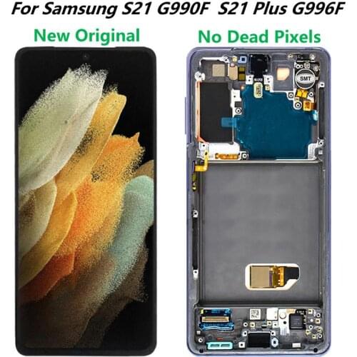 Original For Samsung Galaxy S21 G991 G990F/DS LCD Display SM- S21 Plus G9960 G996F LCD With Frame Display Touch Screen Digitizer