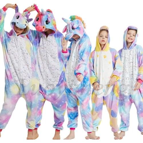 Winter Women Men Unisex Adults Cute Cartoon Onesies Kigurumi Animal Pajamas Stitch Unicornio Unicorn Flannel Pyjamas Sleepwear