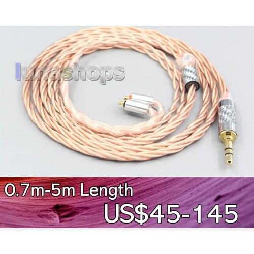 LN007187 Silver Plated OCC Shielding Coaxial Earphone Cable For UE Live UE6 Pro Lighting SUPERBAX IPX