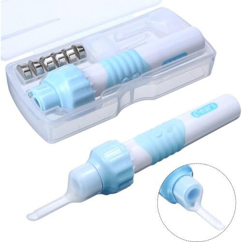 Ear Wax Remover Cleaner Safety Cleaning Tool With LED Light And Storage Case Electric Vacuum Aspirator Ear Care