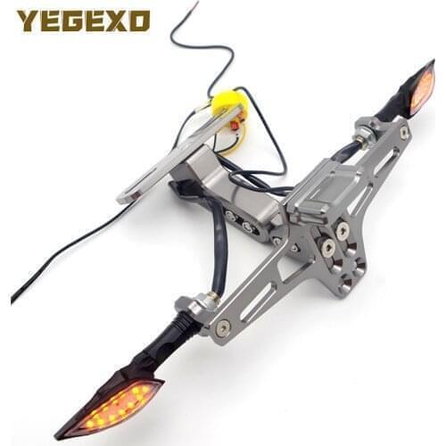 License plate frames motorcycle accessories ATV &Turn signal for Tmax 530 f800gs zx6r pcx125 gy6 cb1000r cb1000r f900xr z1000sx