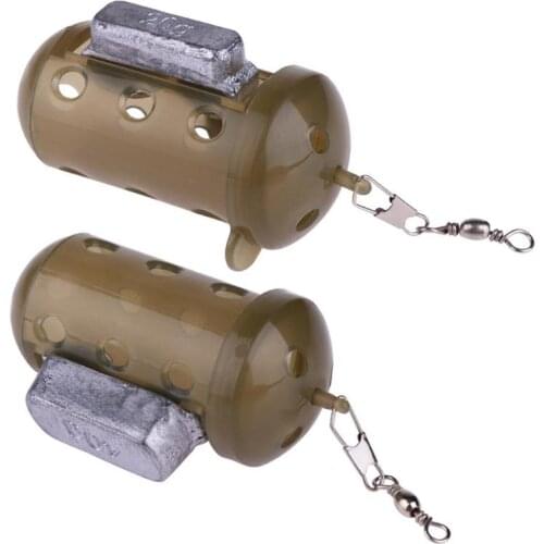 Carp Fishing Feeder Bait Cage Lure Pit Device w/ Lead Pellet Fishing Tackle