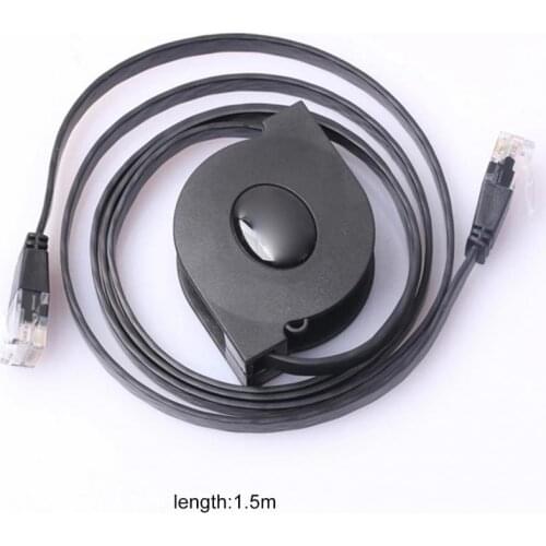 CAT7-RET 1.5m Ethernet Fast Transmission Speed Retractable 32AWG 10 Gbps Network Patch Cable for Laptop