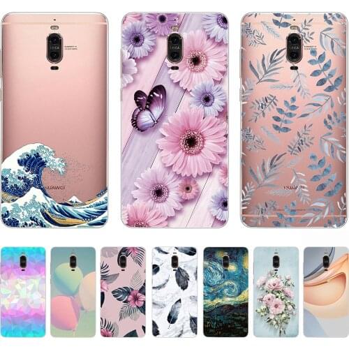 Silicon Case for Huawei Mate 9 Pro Fashion Flexible Cover on Huawei Mate 9 Shell Cover Non-slip Anti-fall Shockproof Personality