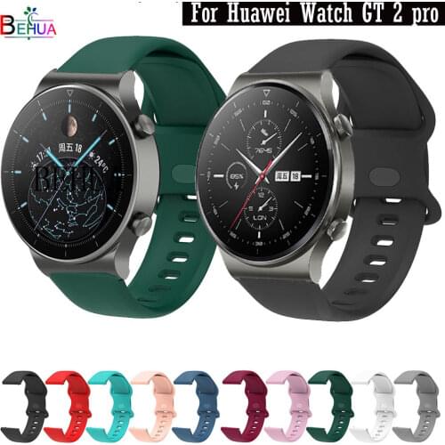 22mm Silicone WatchBand For Huawei Watch GT 2 pro Smart Strap Wristband bracelet For Huawei Watch GT 2 46mm 42mm WristStrap hot