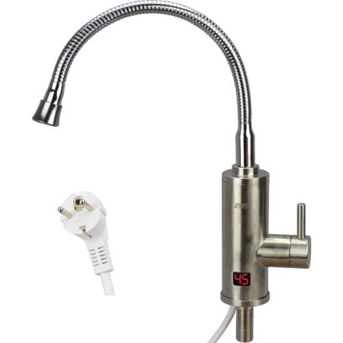 Newest Stainless Steel 220v 3000w Water Heater Faucet Kitchen Electric Water Heating Tap Instant Hot Faucet Heaters