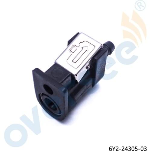 OVERSEE Fuel terminal 6Y2-24305-06-00 Fuel Pipe Joint Connector for Yamaha Outboard Engine Fule Horse 6Y1-24305