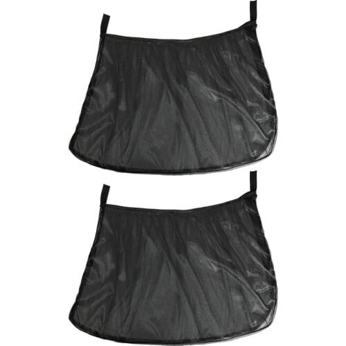 2pcs 3.6x1.7ft Car Sun Shade Curtain Rear Side Window Mesh Sunshade Film