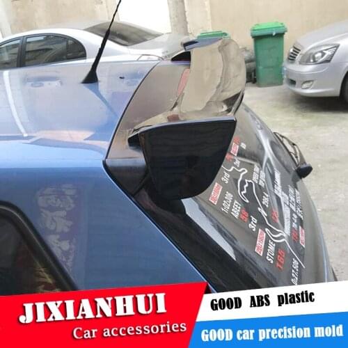 For Polo Spoiler 2003-2009 Volkswagen Polo Spoiler ABT ABS plastic Material Car Rear Wing Color Rear Spoiler