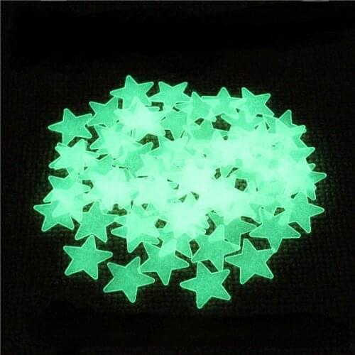 100 Pieces Luminous Star Stickers on The Ceiling Childrens Bedroom 3d Create A Realistic Star Room Decoration Wall