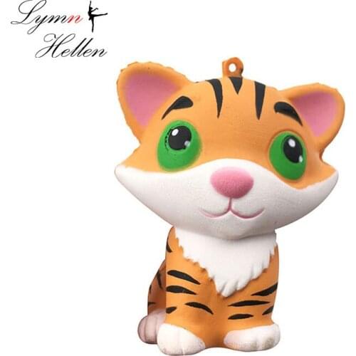 Squishys Antistress Jumbo Slow Rising Scented Tiger Animal Anti-stress Squishy Stress Reliever Decompression Toys Phone Straps