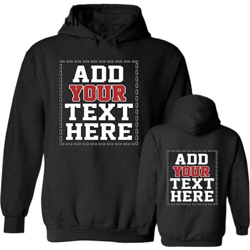 URSPORTTECH Customized With Own Logo Pullover Hoodies Men Adult Printed Thick Sweatshirt Custom Man Fashion Pullovers Sweatshirt