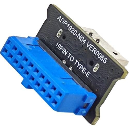 USB 3.0 Internal 19 Pin Motherboard Header to USB 3.1 Type E A Key 20 Pin Front Panel Adapter Converter Adapter Card