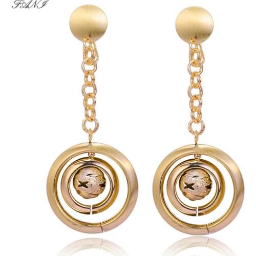 Fani 2021 fashion drop earrings gold colorful dangle earrings women Wedding Wholesale brand drop earrings statement Women style