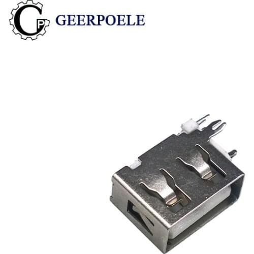 10 Pcs/Lot Type A Female Side Insert USB 2.0 4 Pin 180 Degree Flat Plug Socket Jack Connector Short body jack Wire Adapeter